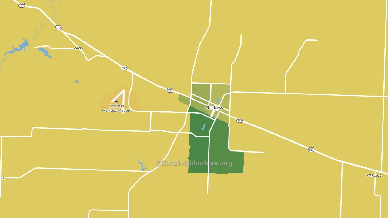 Childress, TX block-group voter-turnout map