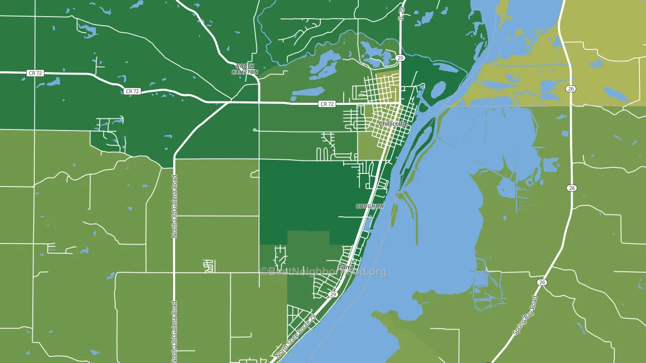 Chillicothe, IL block-group voter-turnout map