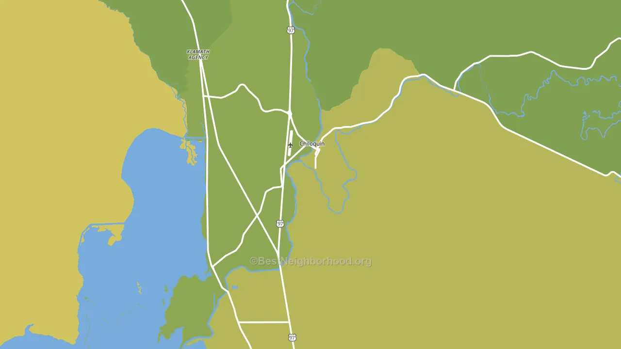 Chiloquin, OR block-group voter-turnout map