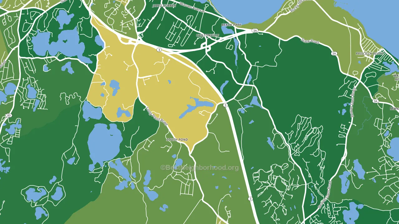 Chiltonville, MA block-group voter-turnout map