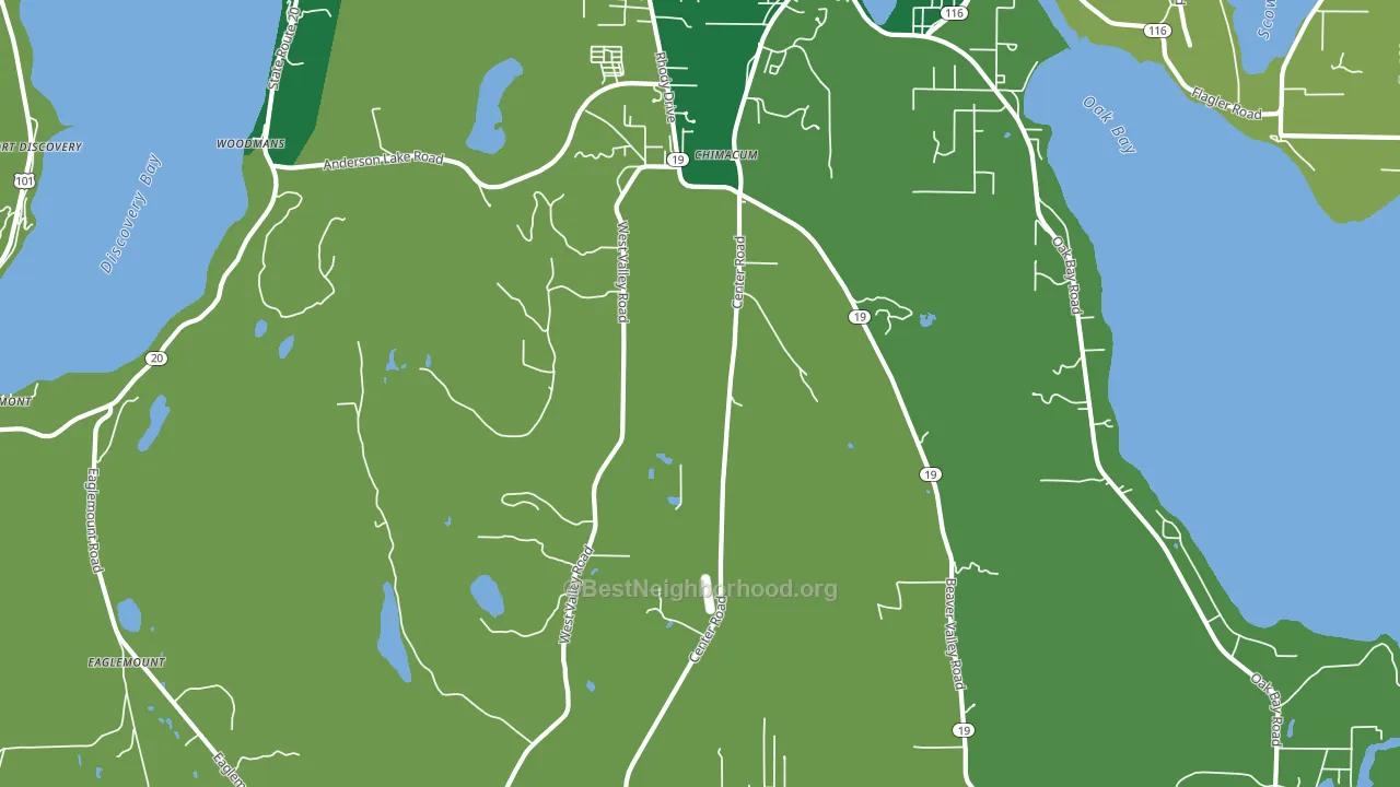 Chimacum, WA block-group voter-turnout map