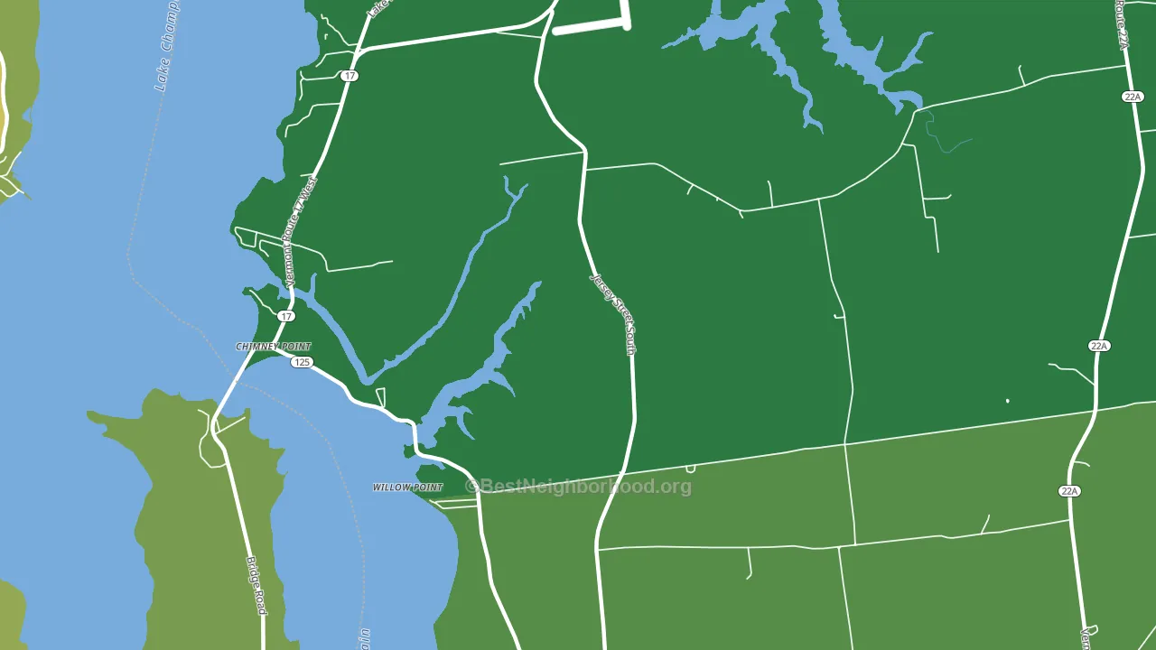 Chimney Point, VT block-group voter-turnout map