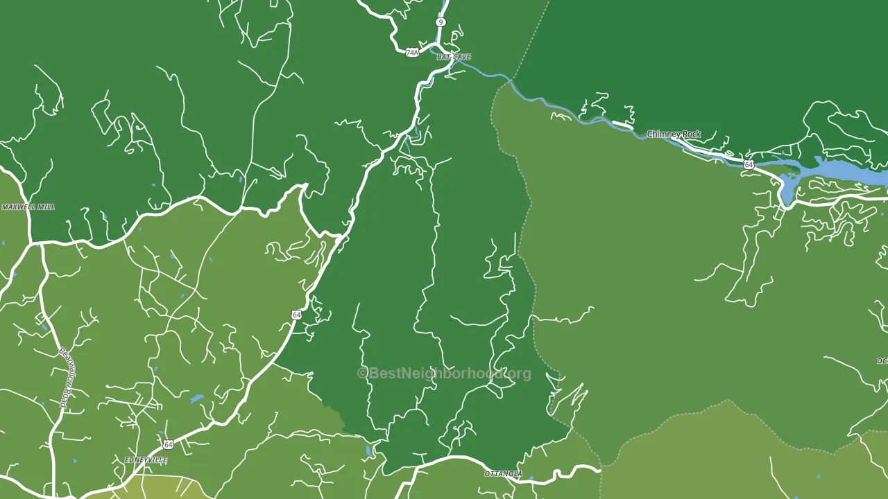 Chimney Rock, NC block-group voter-turnout map