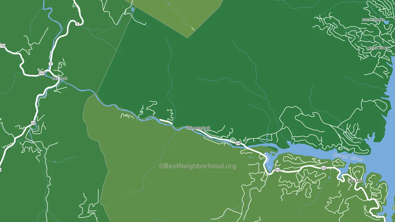 Chimney Rock Village, NC block-group voter-turnout map