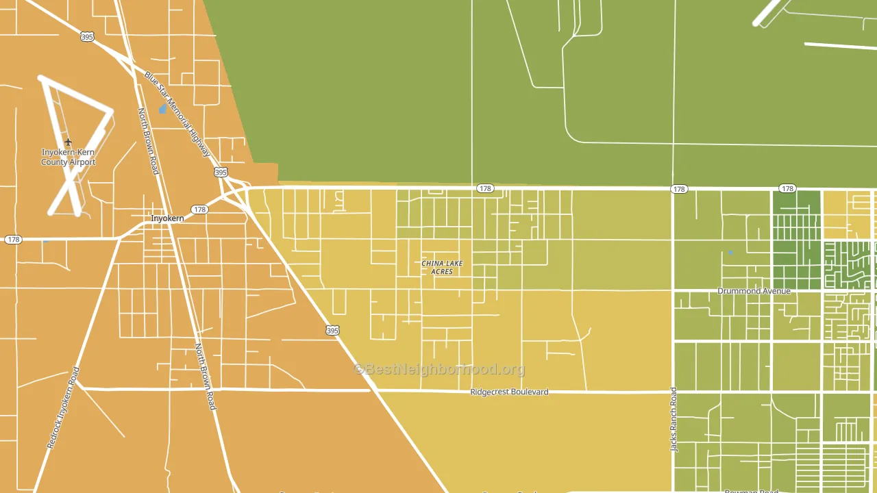 China Lake Acres, CA block-group voter-turnout map
