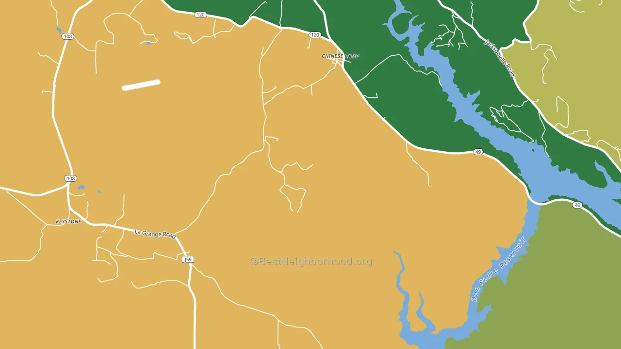 Chinese Camp, CA block-group voter-turnout map
