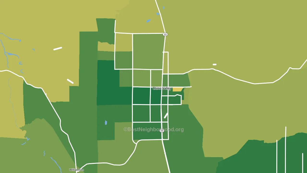 Chino Valley, AZ block-group voter-turnout map