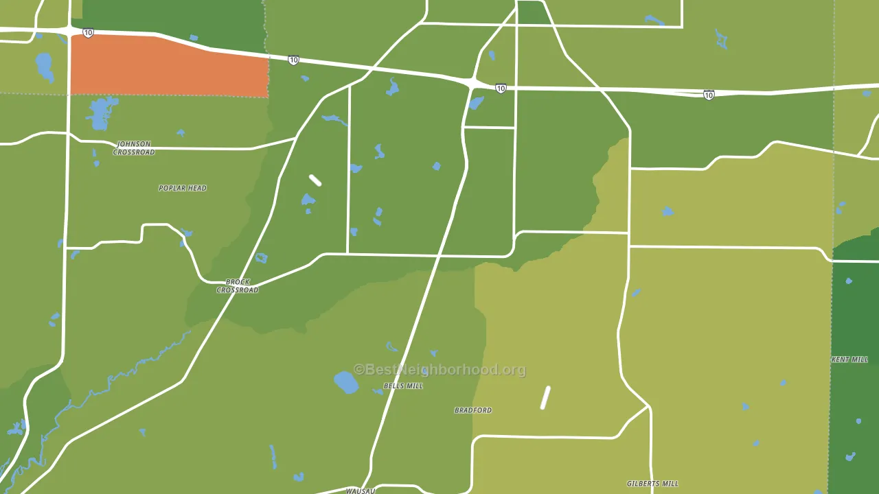 Chipley, FL block-group voter-turnout map