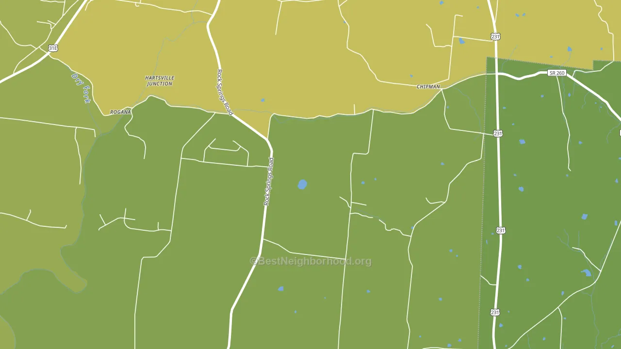 Chipman, TN block-group voter-turnout map