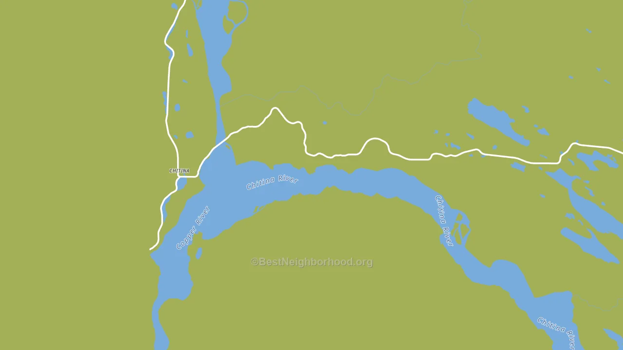 Chitina, AK block-group voter-turnout map