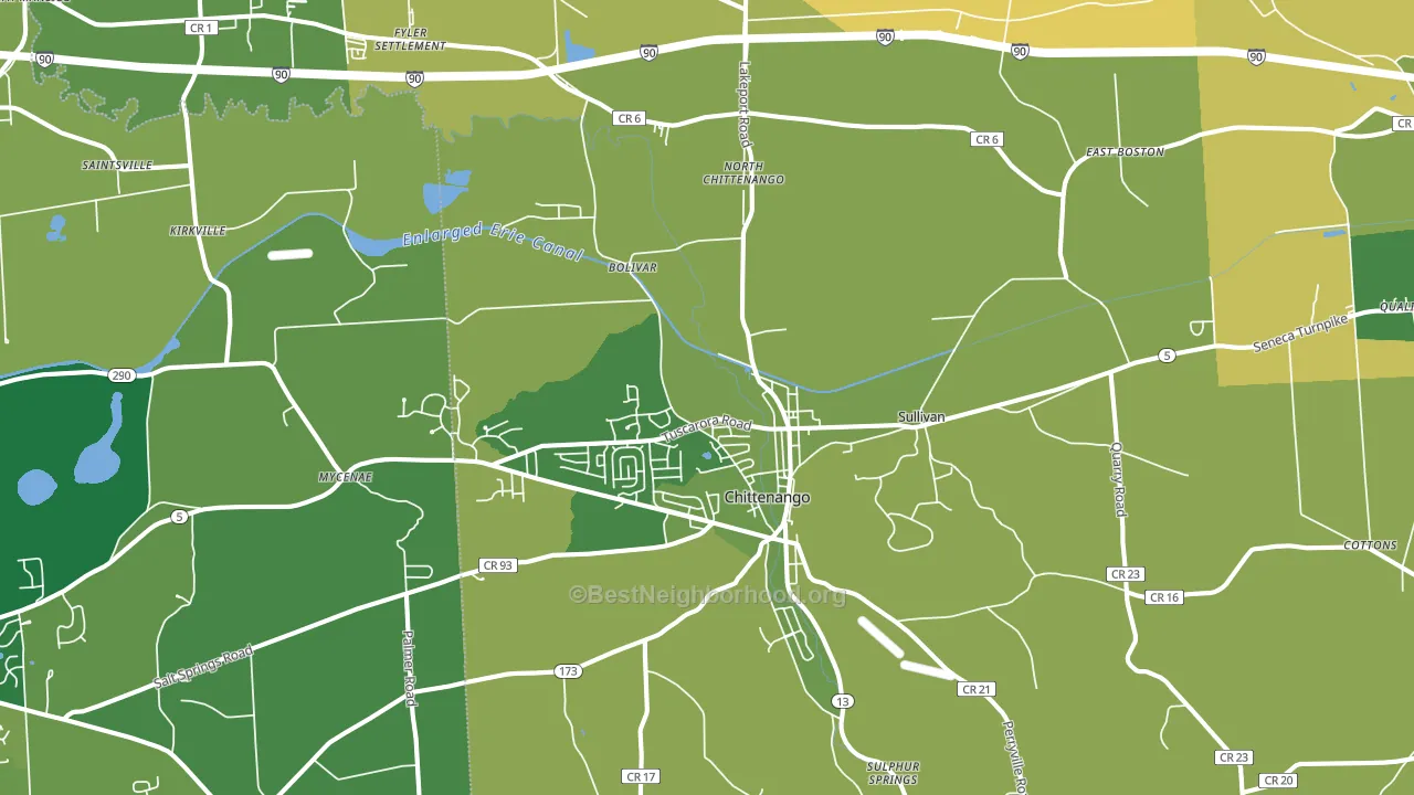 Chittenango, NY block-group voter-turnout map