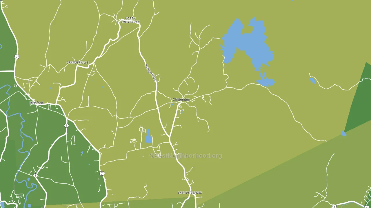 Chittenden, VT block-group voter-turnout map