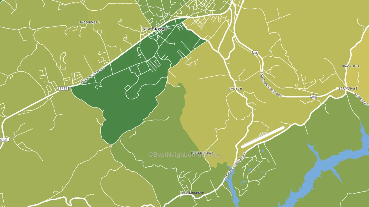 Chittum, TN block-group voter-turnout map