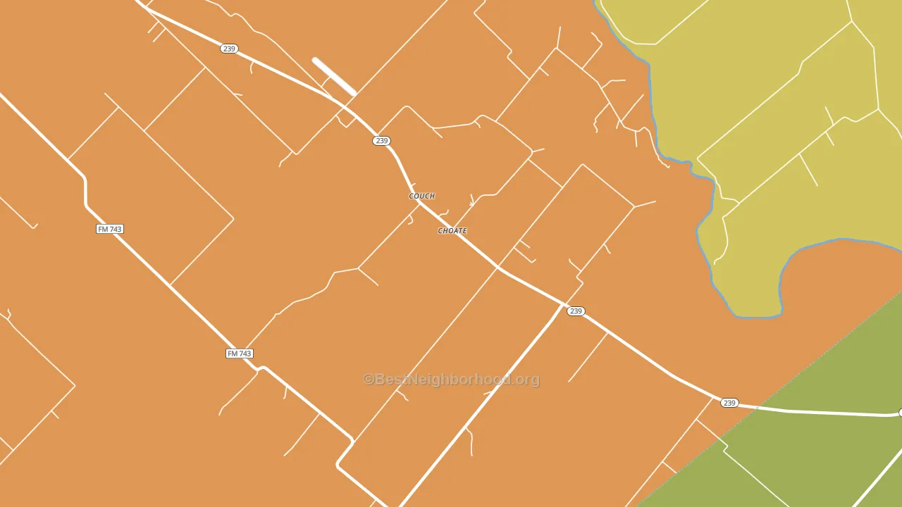 Choate, TX block-group voter-turnout map