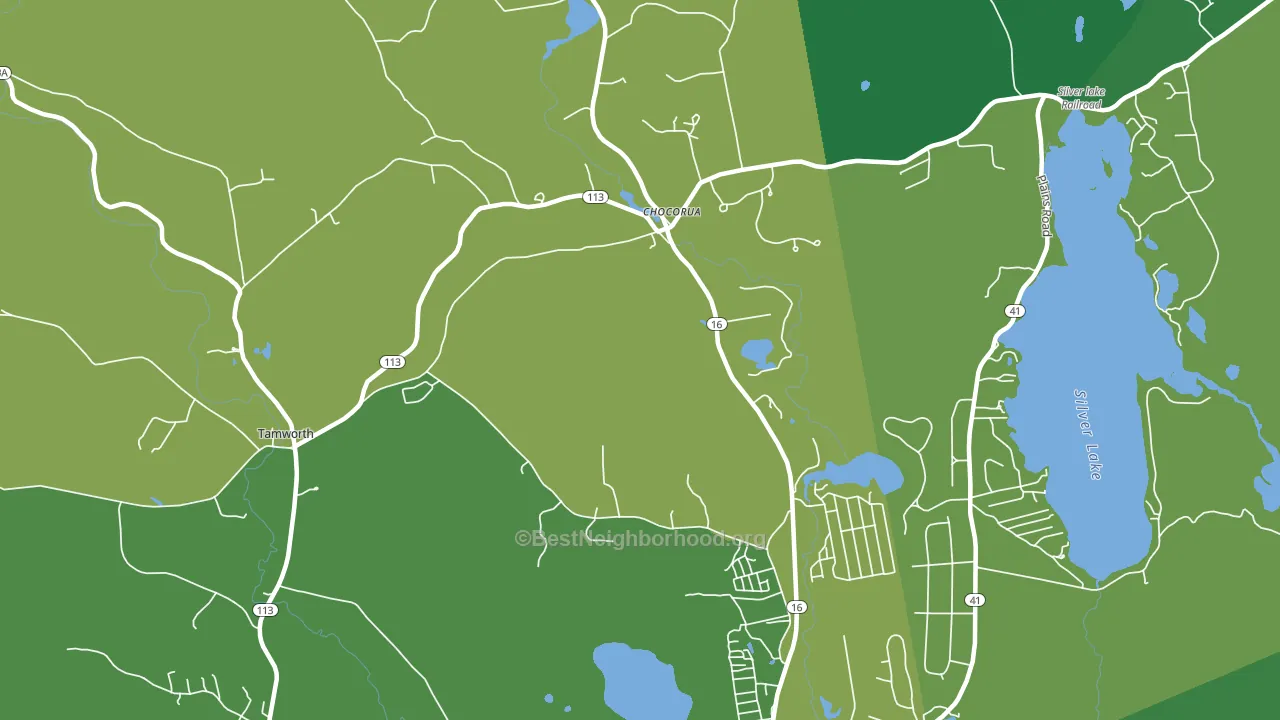 Chocorua, NH block-group voter-turnout map
