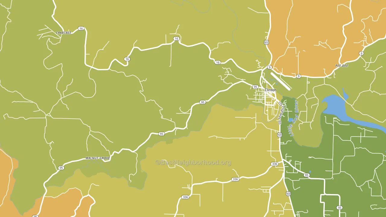 Choctaw, AR block-group voter-turnout map