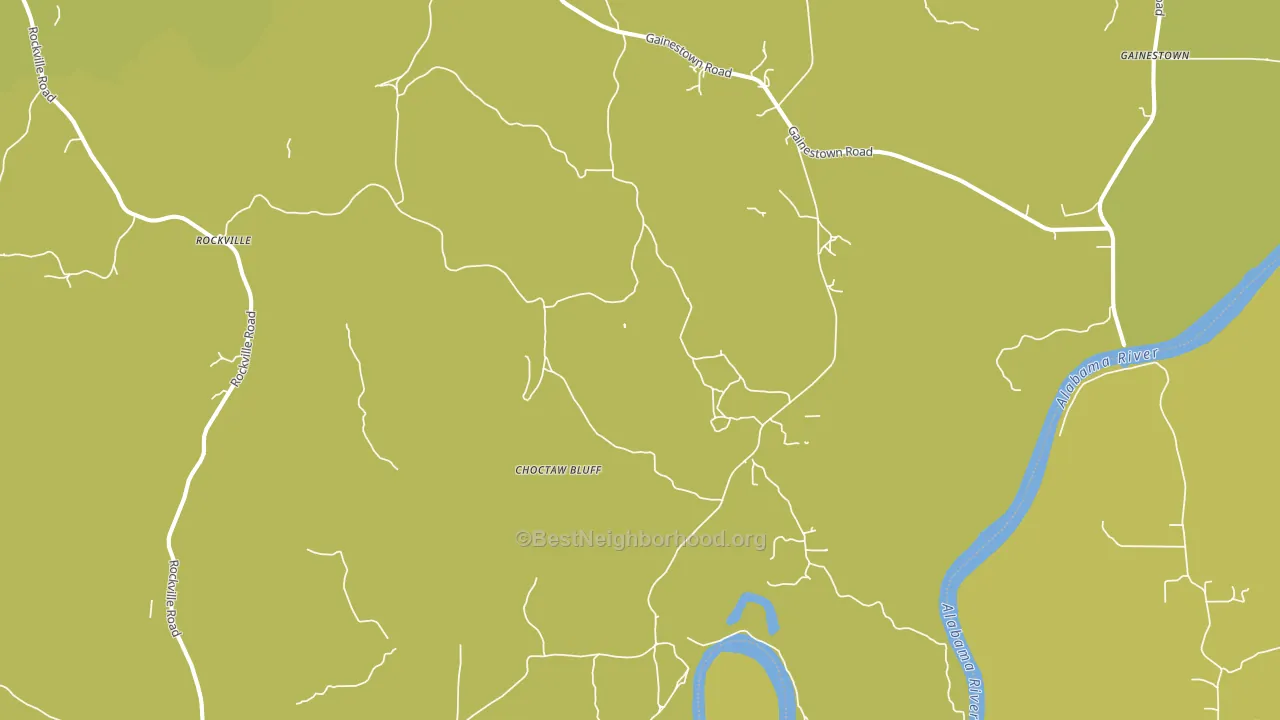 Choctaw Bluff, AL block-group voter-turnout map