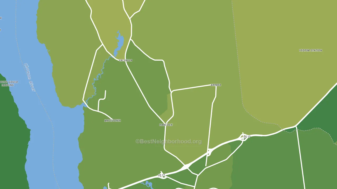 Chowan County, NC block-group voter-turnout map