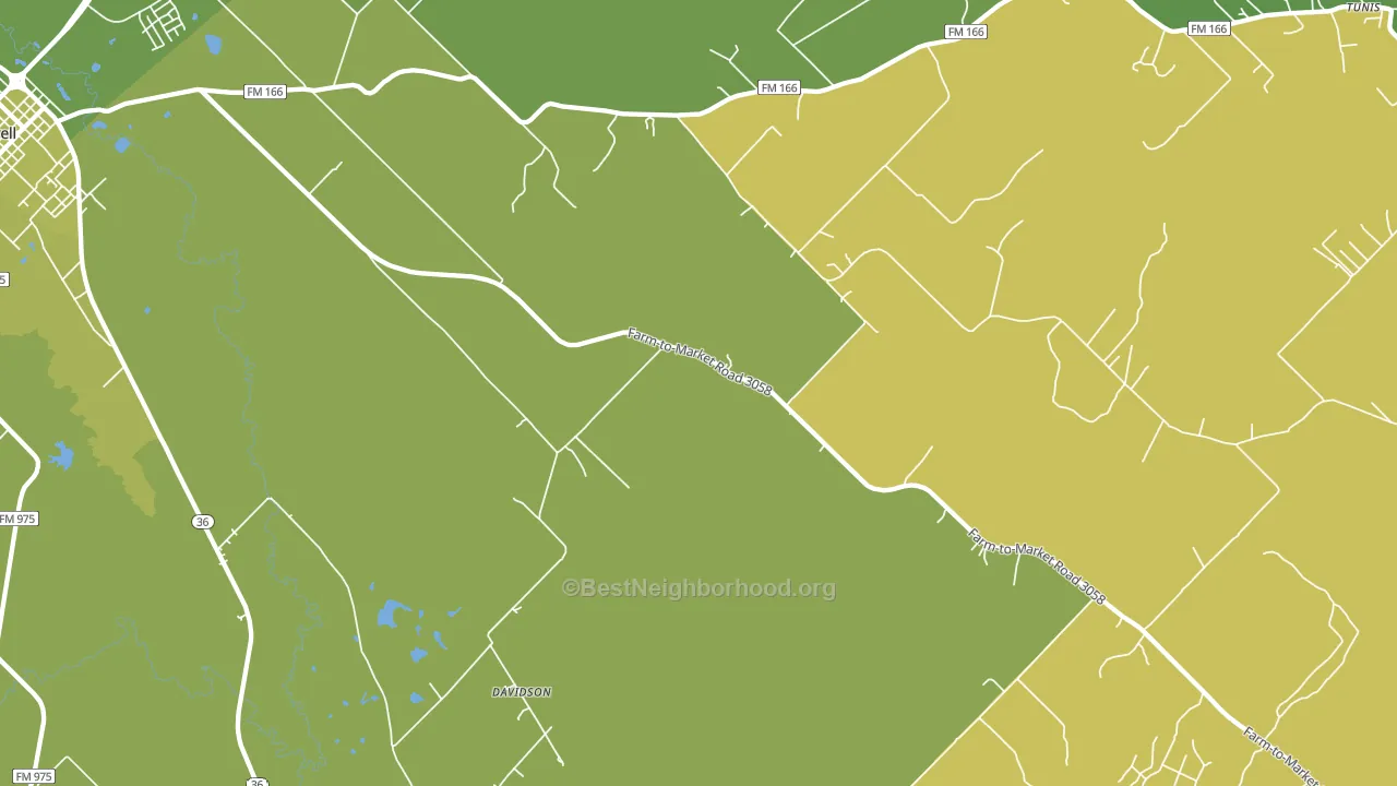 Chriesman, TX block-group voter-turnout map