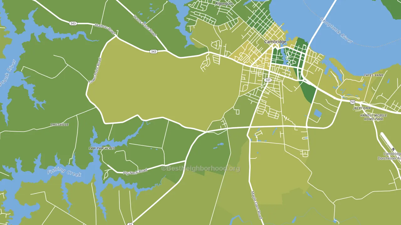 Christs Rock, MD block-group voter-turnout map