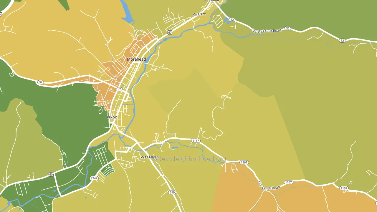Christy, KY block-group voter-turnout map