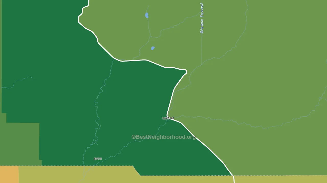 Chromo, CO block-group voter-turnout map