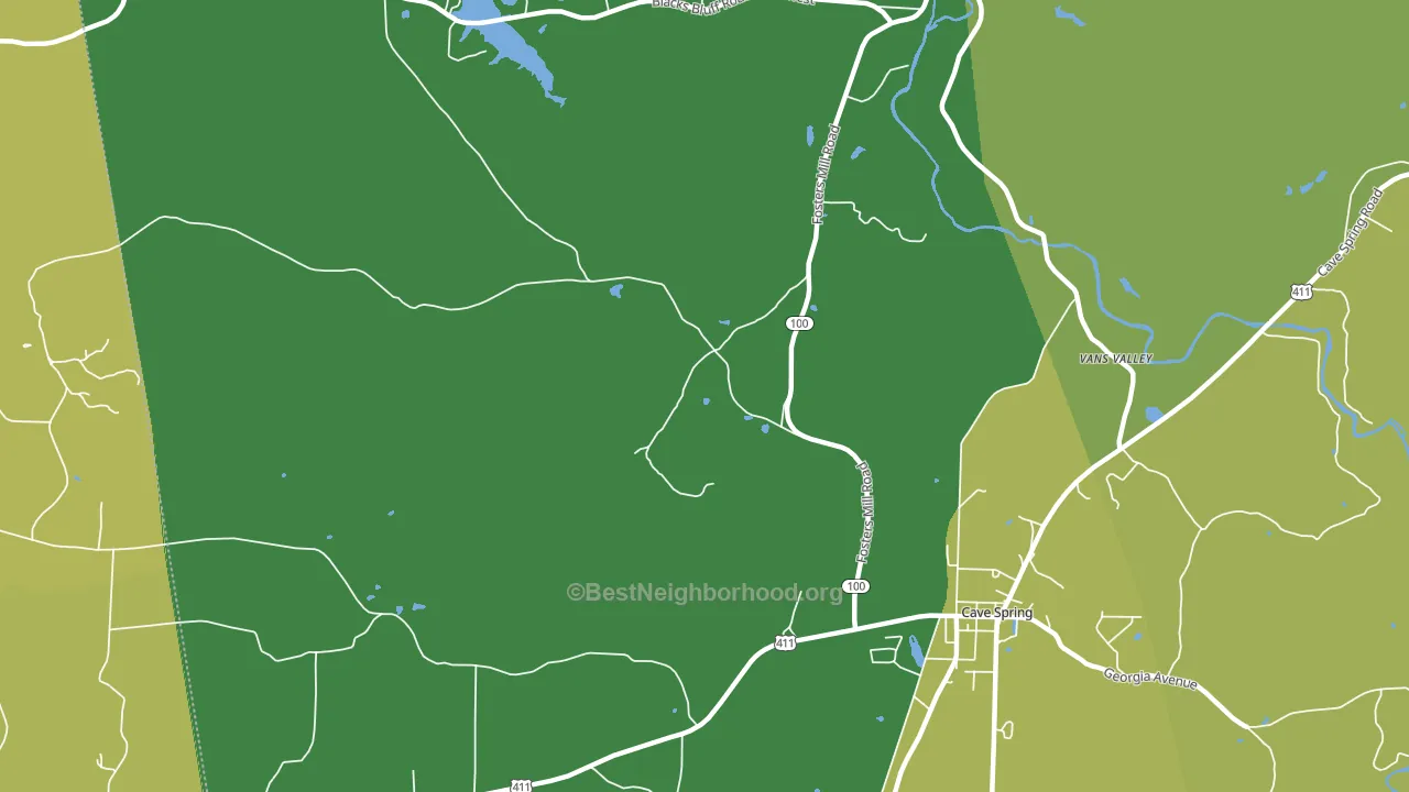 Chubbtown, GA block-group voter-turnout map