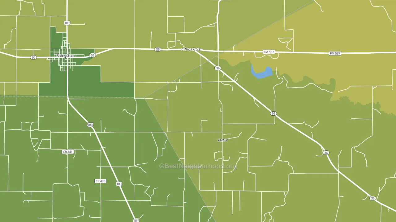 Chuckville, TX block-group voter-turnout map