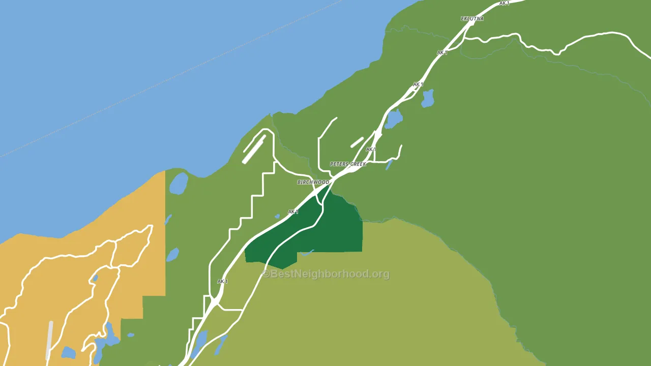 Chugiak, AK block-group voter-turnout map
