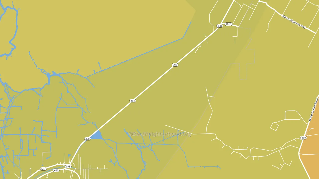Chula, LA block-group voter-turnout map