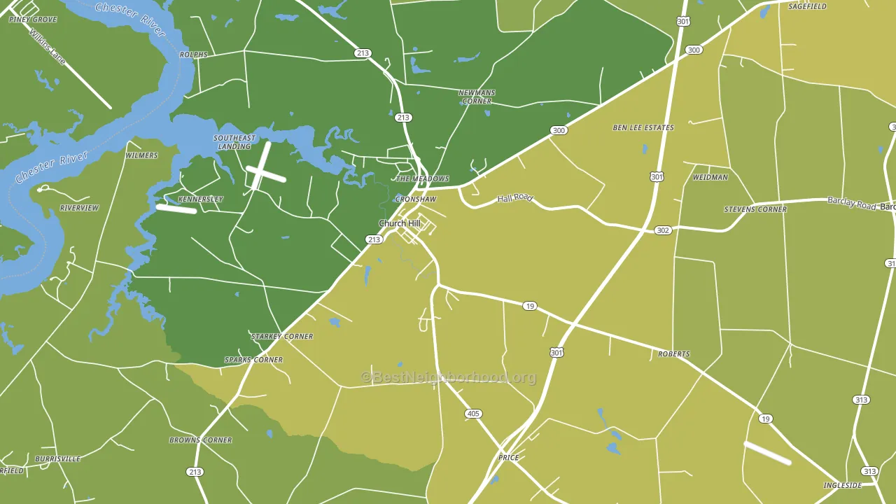 Church Hill, MD block-group voter-turnout map