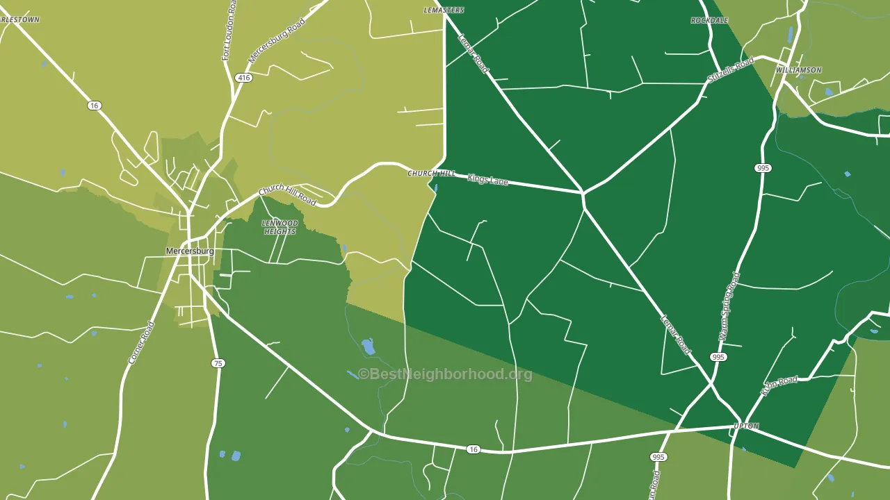 Church Hill, PA block-group voter-turnout map