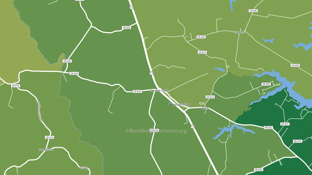 Church View, VA block-group voter-turnout map