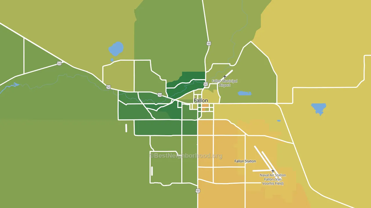 Churchill County, NV block-group voter-turnout map