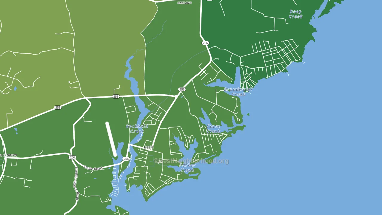 Churchton, MD block-group voter-turnout map