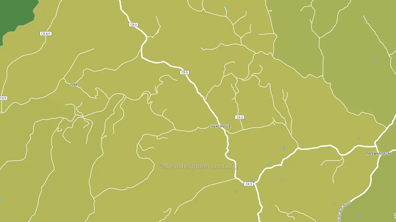 Churchville, WV block-group voter-turnout map