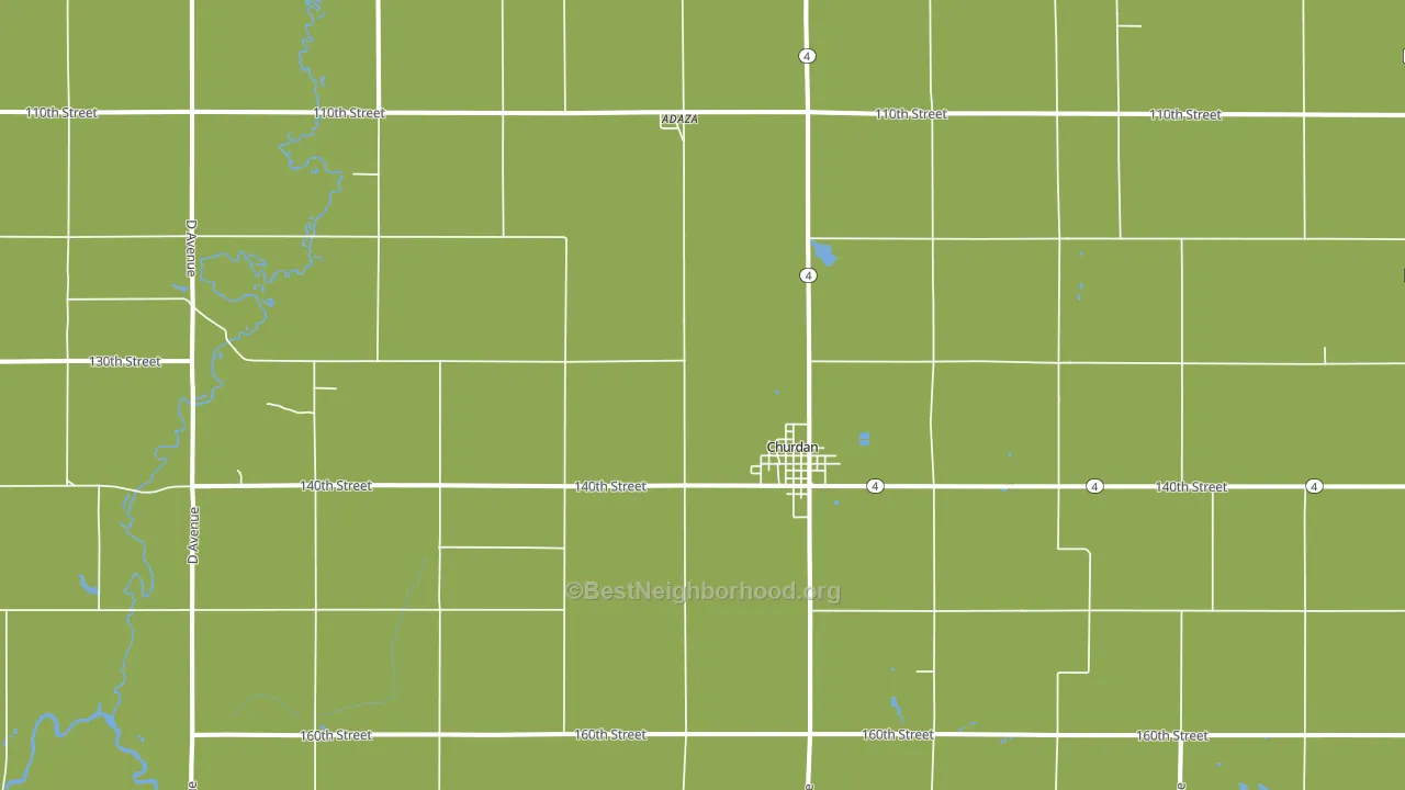 Churdan, IA block-group voter-turnout map