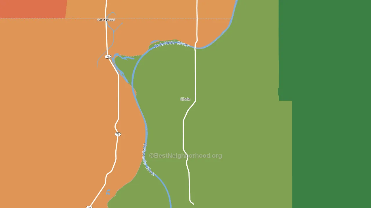 Cibola, AZ block-group voter-turnout map