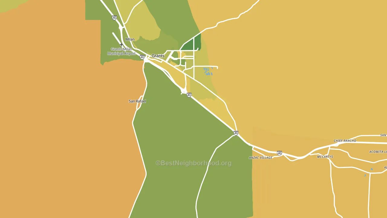 Cibola County, NM block-group voter-turnout map