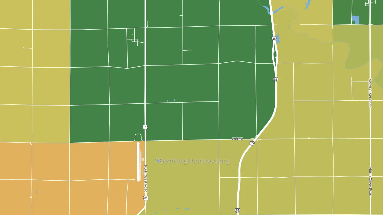 Cicero, KS block-group voter-turnout map