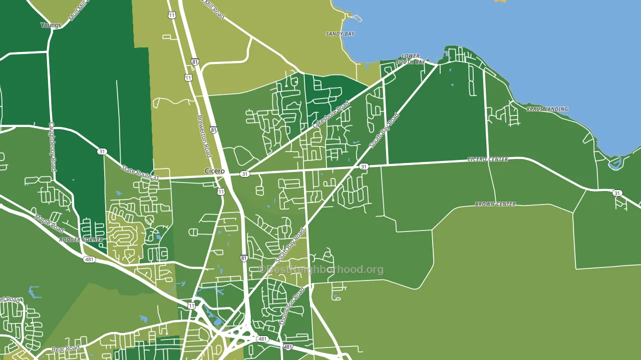 Cicero, NY block-group voter-turnout map