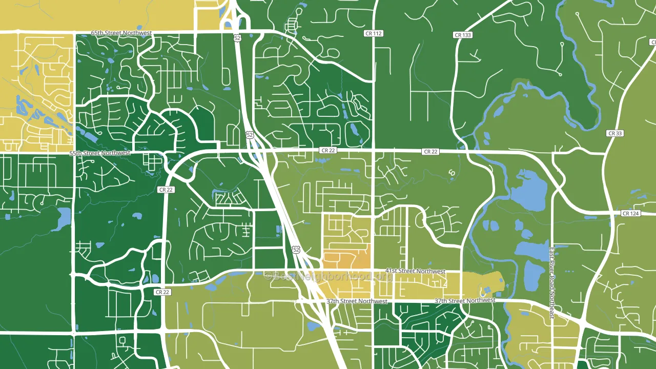 Cimarron, Rochester, MN block-group voter-turnout map
