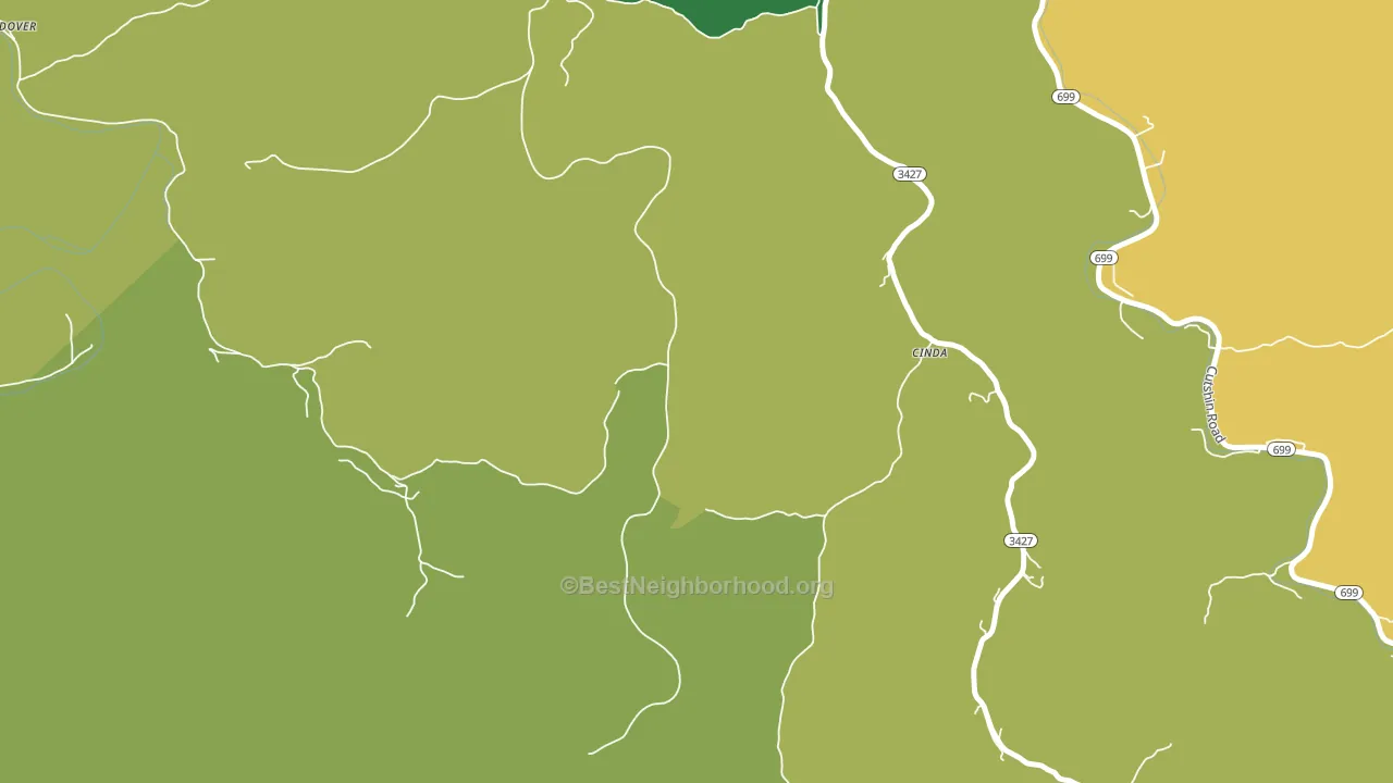 Cinda, KY block-group voter-turnout map