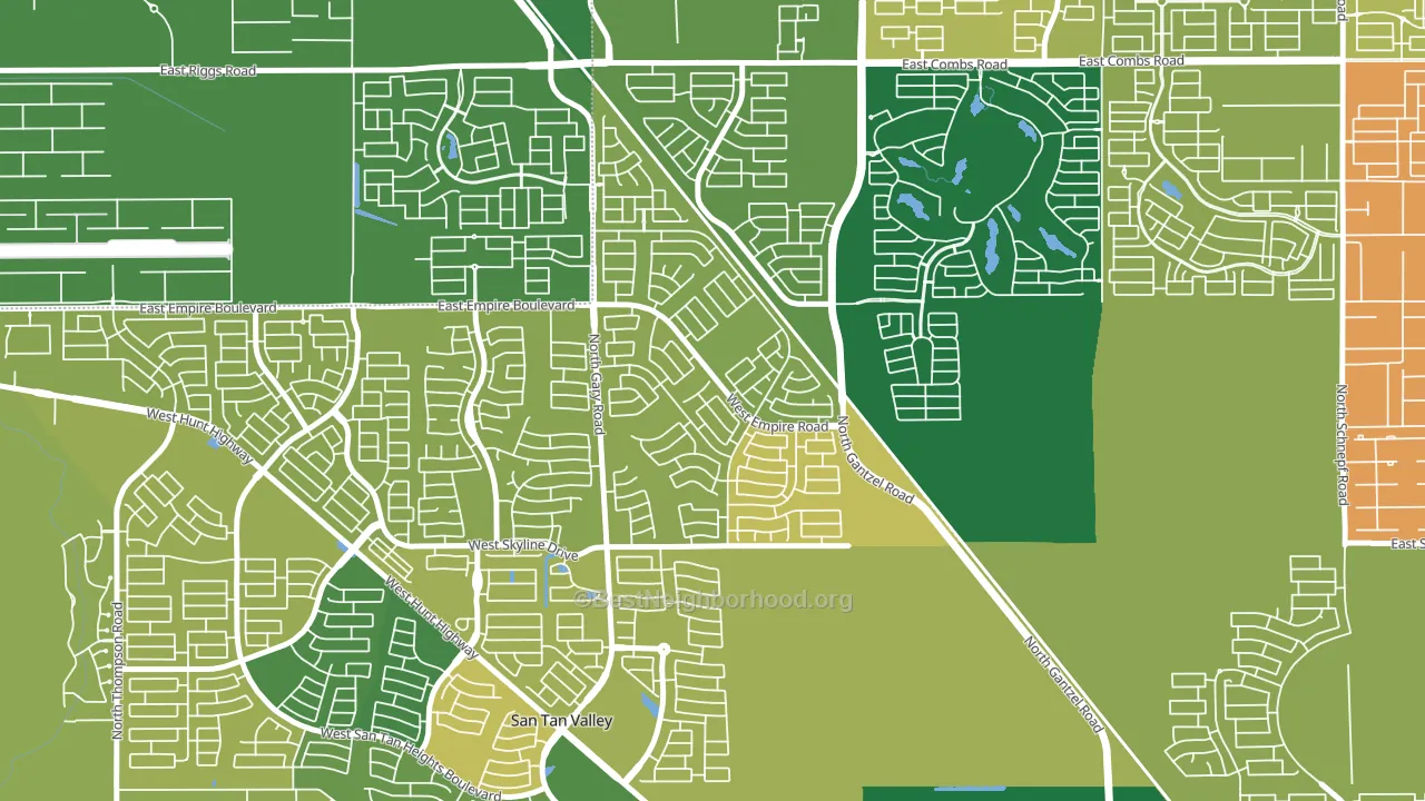 Circle Cross Ranch, San Tan Valley, AZ block-group voter-turnout map