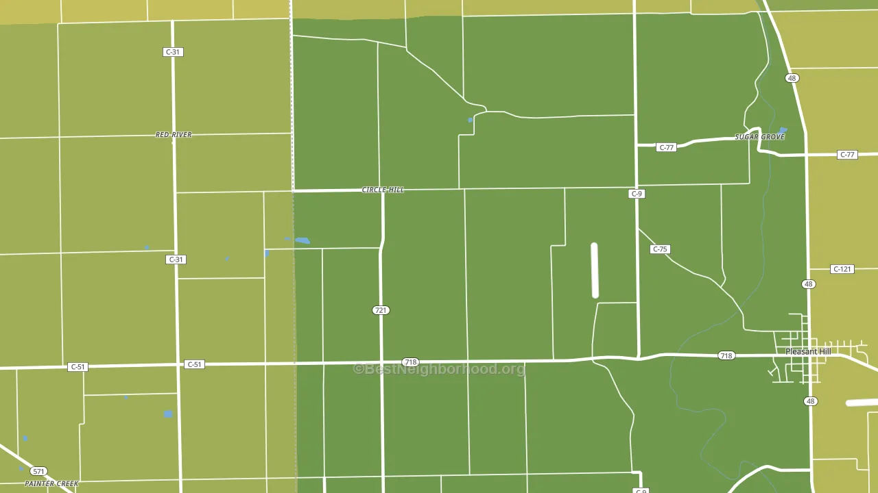 Circle Hill, OH block-group voter-turnout map