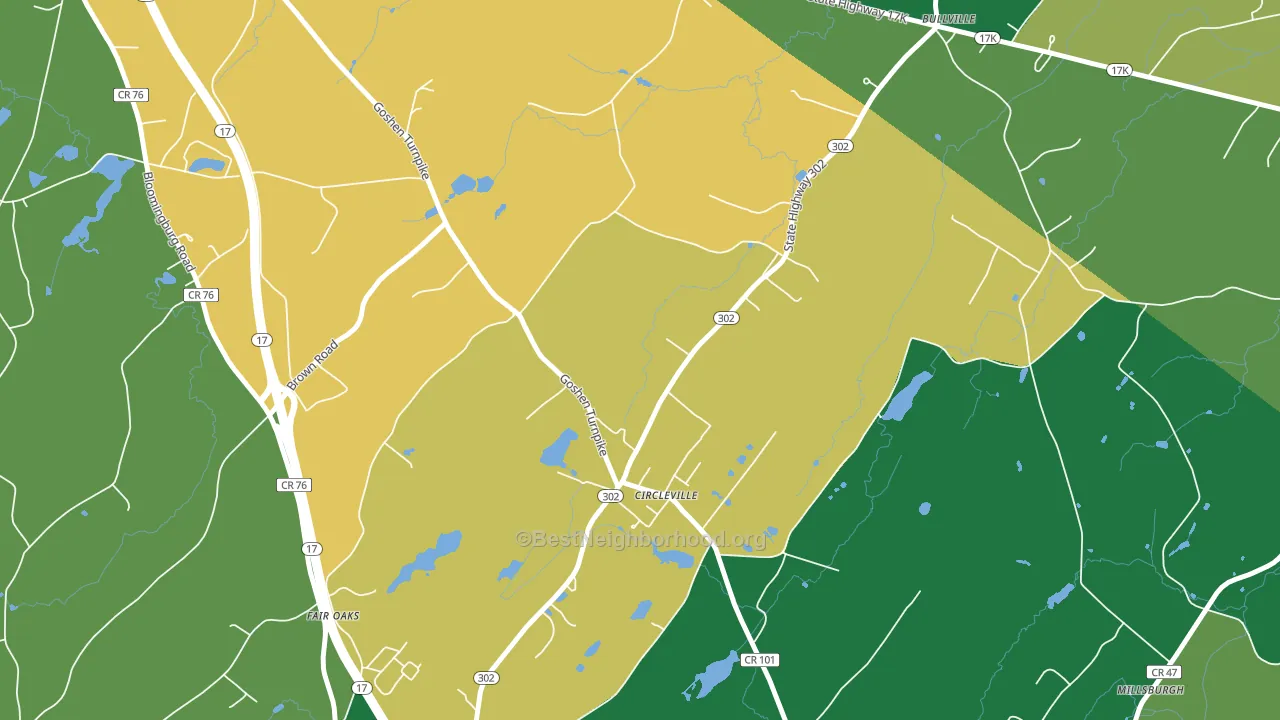 Circleville, NY block-group voter-turnout map