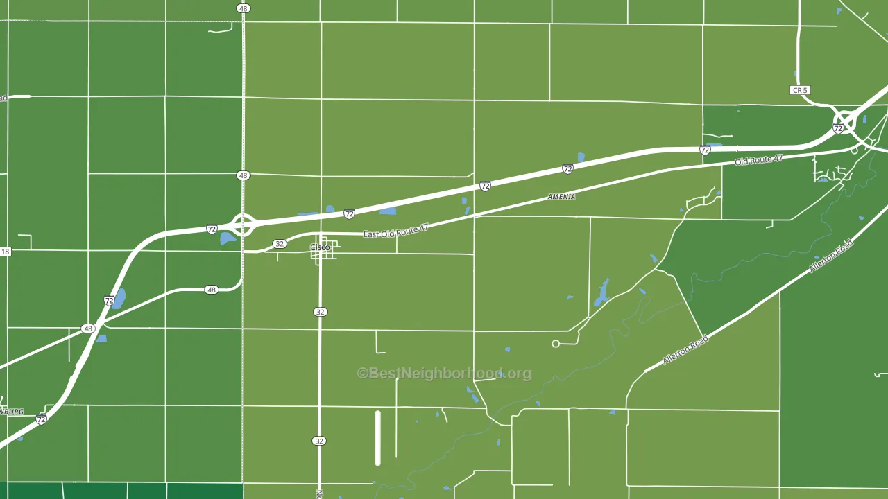 Cisco, IL block-group voter-turnout map