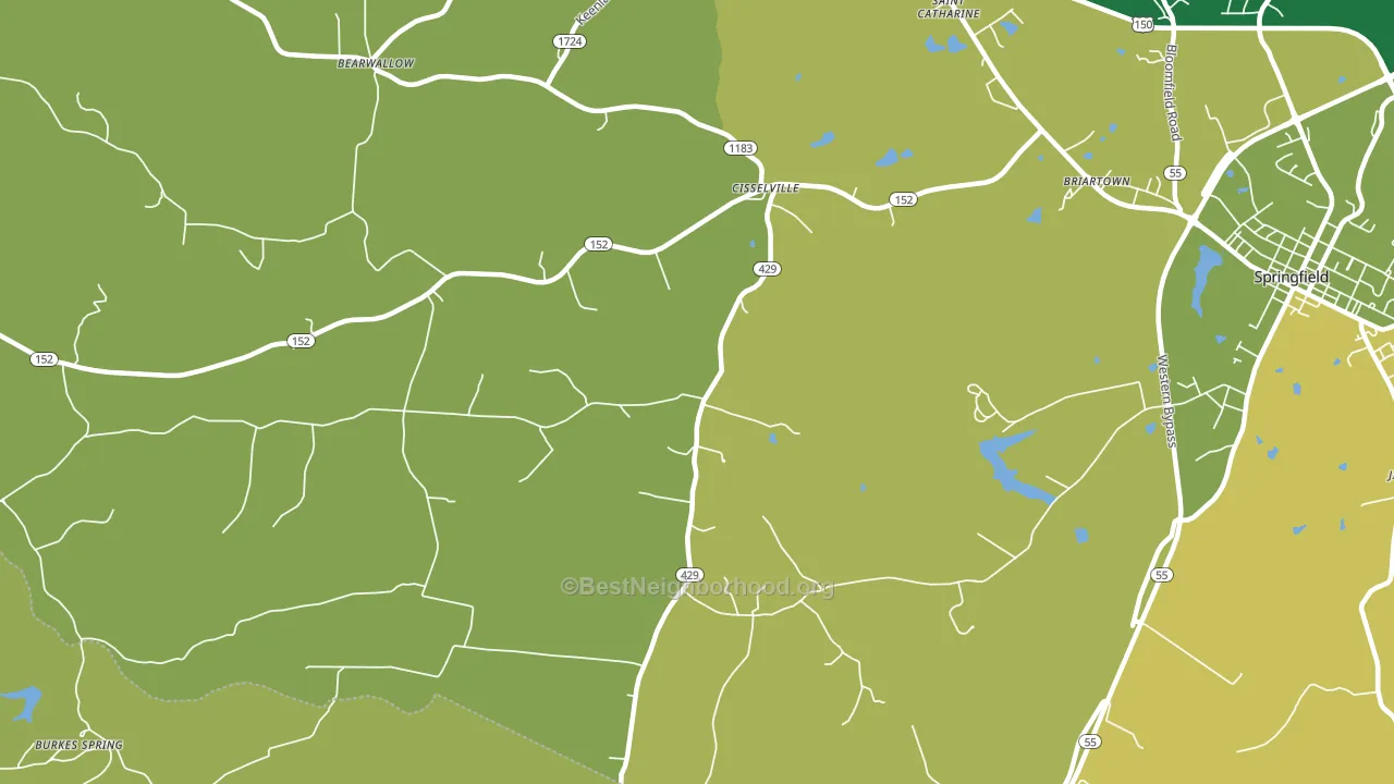 Cisselville, KY block-group voter-turnout map