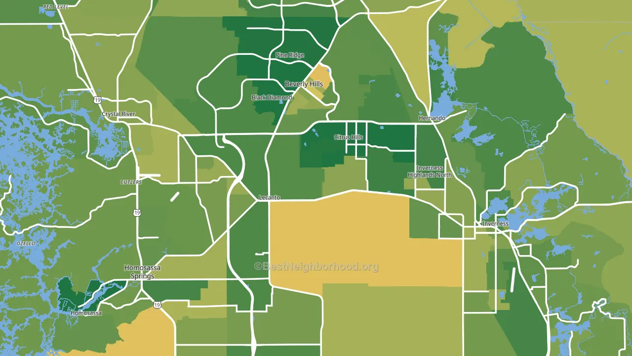 Citrus County, FL block-group voter-turnout map