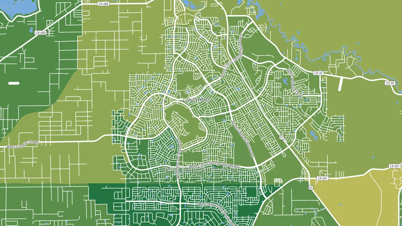 Citrus Springs, FL block-group voter-turnout map